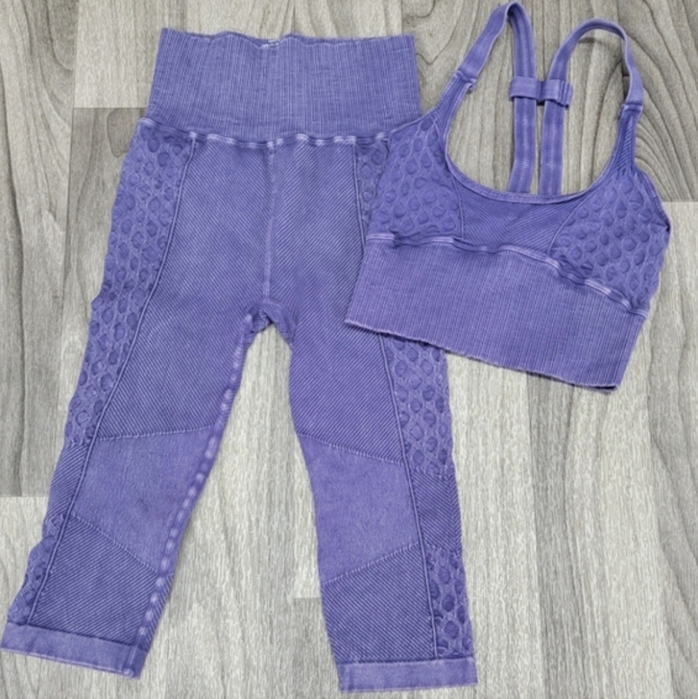 Free People Movement Super Human Set Purple XS/S